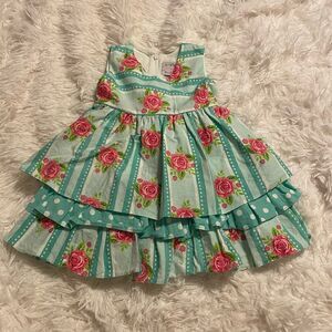 Serendipity Clothing Co 12M Blue & Pink Floral Dress